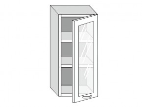 19.40.3 Шкаф настенный (h=913) на 400мм с 1-ой стекл. дверцей в Первоуральске - pervouralsk.magazinmebel.ru | фото