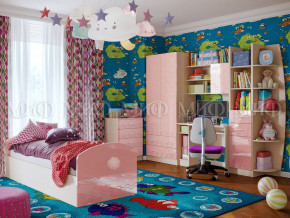 Детская комната Юниор-2 Розовый металлик в Первоуральске - pervouralsk.magazinmebel.ru | фото - изображение 1