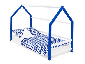 Детская кровать-домик Монтессори Svogen сине-белый в Первоуральске - pervouralsk.magazinmebel.ru | фото