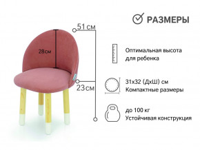 Детский мягкий стул Stumpa пудровый в Первоуральске - pervouralsk.magazinmebel.ru | фото - изображение 2