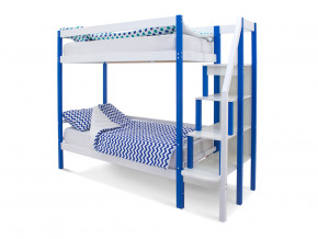 Двухъярусная кровать Svogen сине-белый в Первоуральске - pervouralsk.magazinmebel.ru | фото