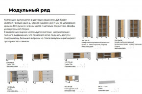 Гостиная Бруно Дуб Крафт Золотой, Серый Камень в Первоуральске - pervouralsk.magazinmebel.ru | фото - изображение 4