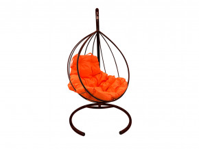 Кокон Капля без ротанга оранжевая подушка в Первоуральске - pervouralsk.magazinmebel.ru | фото