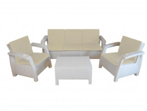 Комплект уличной мебели Yalta Premium Terrace Triple Set белый в Первоуральске - pervouralsk.magazinmebel.ru | фото