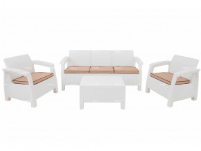 Комплект уличной мебели Yalta Terrace Triple Set белый в Первоуральске - pervouralsk.magazinmebel.ru | фото