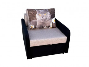 Кресло кровать Канзасик с подлокотниками кот с ромашками-2 в Первоуральске - pervouralsk.magazinmebel.ru | фото