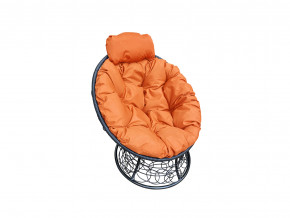 Кресло Папасан мини с ротангом оранжевая подушка в Первоуральске - pervouralsk.magazinmebel.ru | фото - изображение 1