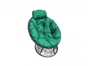 Кресло Папасан мини с ротангом зелёная подушка в Первоуральске - pervouralsk.magazinmebel.ru | фото