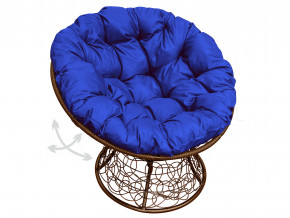 Кресло Папасан пружинка с ротангом синяя подушка в Первоуральске - pervouralsk.magazinmebel.ru | фото - изображение 1