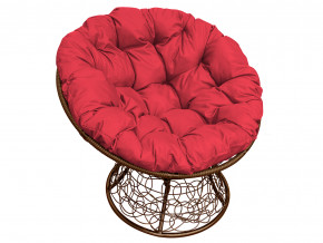 Кресло Папасан с ротангом красная подушка в Первоуральске - pervouralsk.magazinmebel.ru | фото