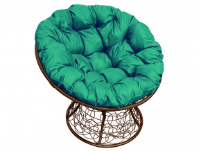 Кресло Папасан с ротангом зелёная подушка в Первоуральске - pervouralsk.magazinmebel.ru | фото