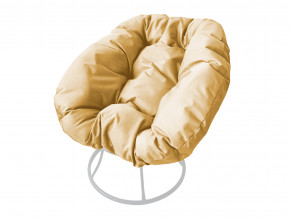 Кресло Пончик без ротанга бежевая подушка в Первоуральске - pervouralsk.magazinmebel.ru | фото