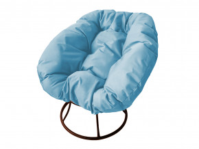 Кресло Пончик без ротанга голубая подушка в Первоуральске - pervouralsk.magazinmebel.ru | фото