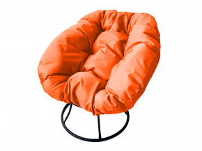Кресло Пончик без ротанга оранжевая подушка в Первоуральске - pervouralsk.magazinmebel.ru | фото