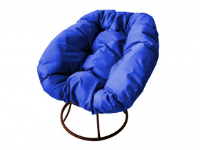 Кресло Пончик без ротанга синяя подушка в Первоуральске - pervouralsk.magazinmebel.ru | фото