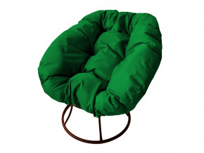 Кресло Пончик без ротанга зелёная подушка в Первоуральске - pervouralsk.magazinmebel.ru | фото