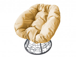 Кресло Пончик с ротангом бежевая подушка в Первоуральске - pervouralsk.magazinmebel.ru | фото