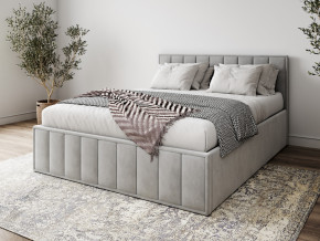 Кровать 1400 Лана серый велюр в Первоуральске - pervouralsk.magazinmebel.ru | фото