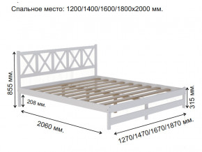 Кровать 2-х спальная Аист-8 Классика белый 1200х2000 мм в Первоуральске - pervouralsk.magazinmebel.ru | фото - изображение 2