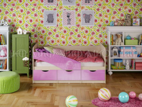 Кровать Бабочки 1600 Сиреневый металлик в Первоуральске - pervouralsk.magazinmebel.ru | фото