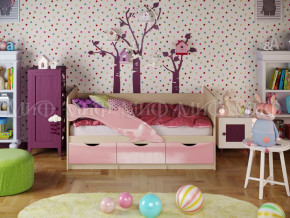 Кровать Дельфин-1 1600 Розовый металлик в Первоуральске - pervouralsk.magazinmebel.ru | фото