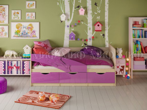 Кровать Дельфин 1600 Фиолетовый металлик в Первоуральске - pervouralsk.magazinmebel.ru | фото - изображение 1