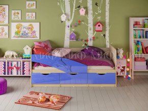 Кровать Дельфин 1600 Синий металлик в Первоуральске - pervouralsk.magazinmebel.ru | фото