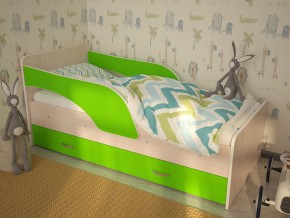 Кровать детская Максимка млечный дуб-лайм в Первоуральске - pervouralsk.magazinmebel.ru | фото