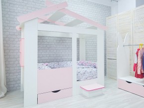 Кровать детская Теремок без ящика розовая в Первоуральске - pervouralsk.magazinmebel.ru | фото - изображение 2
