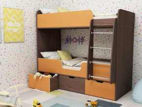 Кровать двухъярусная Малыш двойняшка бодега-оранжевый в Первоуральске - pervouralsk.magazinmebel.ru | фото