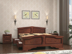 Кровать Елена с 2-мя ящиками 1600 Орех в Первоуральске - pervouralsk.magazinmebel.ru | фото - изображение 1