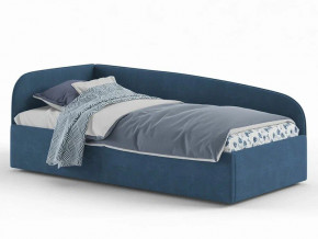 Кровать мягкая Денди на латах рогожка синяя в Первоуральске - pervouralsk.magazinmebel.ru | фото - изображение 1