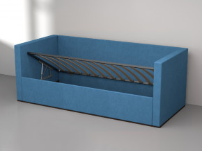 Кровать мягкая с подъёмным механизмом арт. 030 синий в Первоуральске - pervouralsk.magazinmebel.ru | фото - изображение 2