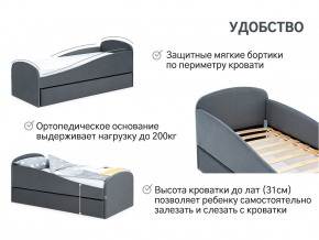 Кровать с ящиком Letmo графит (велюр) в Первоуральске - pervouralsk.magazinmebel.ru | фото - изображение 11