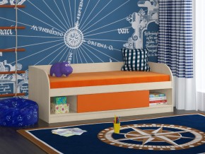 Кровать Соня 4 дуб молочный-оранжевый в Первоуральске - pervouralsk.magazinmebel.ru | фото