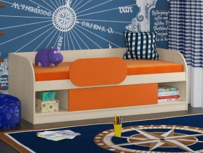 Кровать Соня 4 дуб молочный-оранжевый в Первоуральске - pervouralsk.magazinmebel.ru | фото - изображение 3
