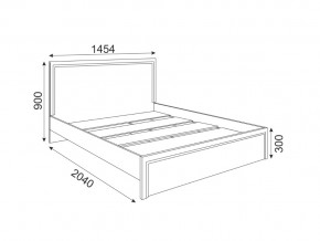 Кровать стандарт с настилом 1400 Беатрис модуль 16 Орех гепланкт в Первоуральске - pervouralsk.magazinmebel.ru | фото - изображение 2