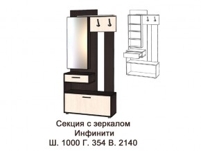 Секция с зеркалом в Первоуральске - pervouralsk.magazinmebel.ru | фото