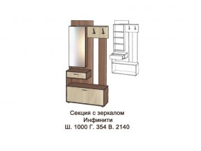 Секция с зеркалом в Первоуральске - pervouralsk.magazinmebel.ru | фото