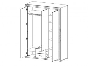 Шкаф B136-SZF3D2S Мальта сибирская лиственница в Первоуральске - pervouralsk.magazinmebel.ru | фото - изображение 2