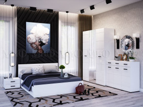 Спальня Нэнси New МДФ Белый глянец холодный, Белый в Первоуральске - pervouralsk.magazinmebel.ru | фото - изображение 1